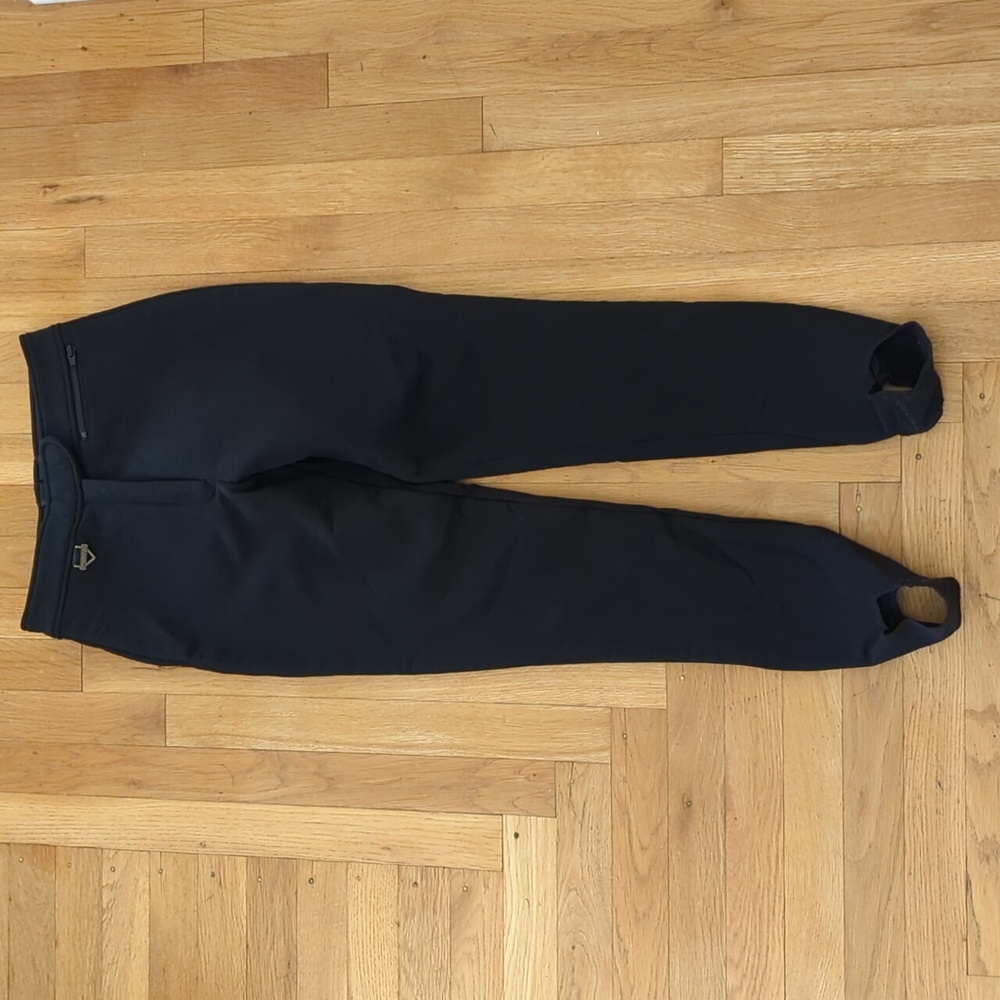 LIKE NEW Fera Vintage Black Stirrup Strap High Waisted Ski Pants Size 10 Long